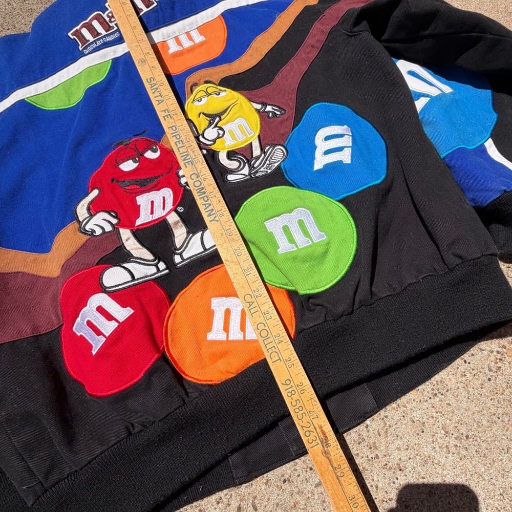 Vintage JH Design M&M's Racing Jacket Large Full Graphic Candy Promo NASCAR S - Picture 6 of 6